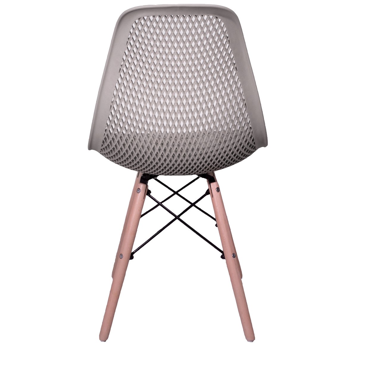 Kit 4 Cadeiras Design Charles Eames Eiffel Furadinha Cor:Nude - 5