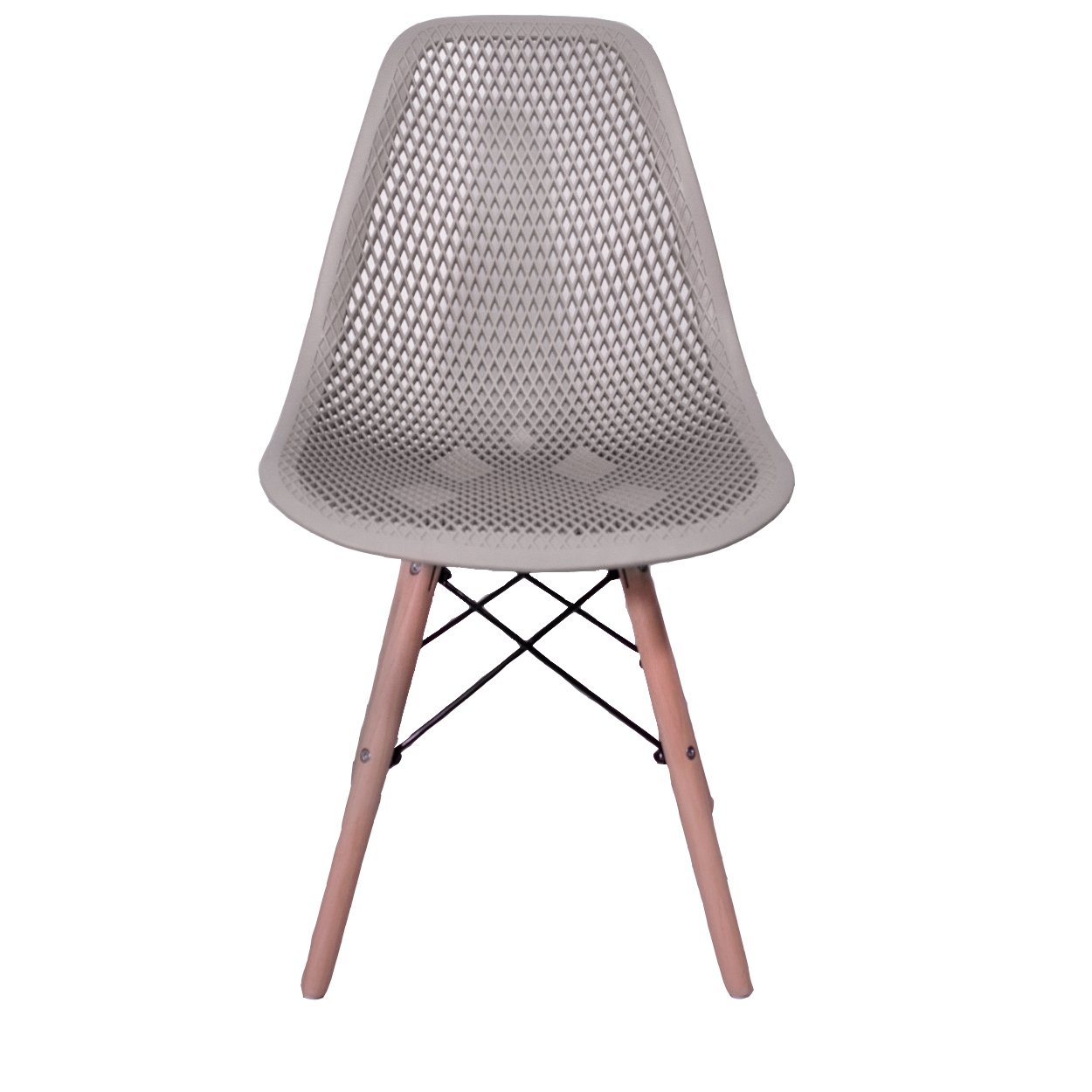 Kit 4 Cadeiras Design Charles Eames Eiffel Furadinha Cor:Nude - 2