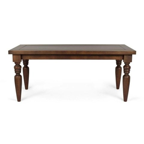 Mesa de Jantar de Madeira Pés Torneados Flora 180cm cor Canela