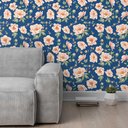 Ver imagem 2 de Papel de Parede Floral Retrô 4 Arte Destaque 2,50 Metros