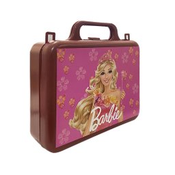 Kit Infantil Barbie C/ 1 Maletinha + 1 Copo + 1 Mini Toalha - 3