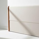 Ver imagem 4 de Cabeceira Casal Soft 150cm Frame MDF Courino e Bouclé Caramelo Off White Sallar Home