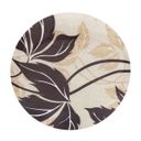 Ver imagem 5 de Kit 4 Banquetas Baixas Preta com Encosto Junco Capuccino Assento Floral Marrom