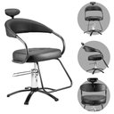 Ver imagem 7 de Cadeira de Cabeleireiro Hidráulica Dompel Futura Black Preto