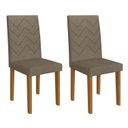 Ver imagem 1 de Kit 2 Cadeiras para Sala de Jantar Mônaco Marrom/Freijo/Cacau