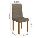 Ver imagem 2 de Kit 2 Cadeiras para Sala de Jantar Mônaco Marrom/Freijo/Cacau