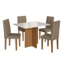 Ver imagem 3 de Kit 2 Cadeiras para Sala de Jantar Mônaco Marrom/Freijo/Cacau