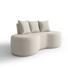 Sofá Orgânico Curvo Ibiza 1,60m 2 Lugares com Almofadas Bouclé - 2