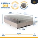 Ver imagem 3 de Cama Box com Colchão de Espuma D45 Strong One Face Bege Queen 158cm