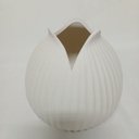 Ver imagem 2 de Vaso Decorativo Enfeite Home&co Cerâmica 15x16x16cm Marfim