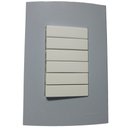 Ver imagem 2 de Conjunto 4x2 Linha Sleek Gris MarGirius 3 interruptores paralelo duplo