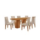 Ver imagem 2 de Mesa de Jantar Eloise 180cm Tampo Mdf Laminado com 6 Cadeiras Isadora Moderna Mobília