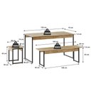 Ver imagem 4 de Mesa de Jantar com 2 Bancos e 2 Banquetas Industrial Tub Carvalho / Est.preta