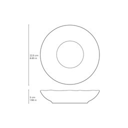 Conjunto C/ 6 Pratos Fundo Bio Breeze Ø 22,5cm - 6
