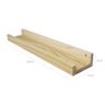 Prateleira Quadros 6X60X13 em Madeira de Pinus - NATURAL - 6