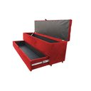 Ver imagem 1 de Recamier Puff Baú Sapateira com Gaveta 1,58 Cm para Cama Box Queen Size - Vermelho