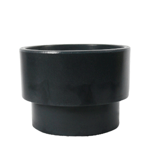 Vaso de Polietileno Redondo LOFT S / SUPORTE tam 29 x 21 cm Vasart cor Antique Preto