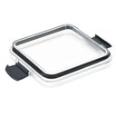 Ver imagem 2 de Pote Hermetico Tampa Vacuo Kit 2 Unidades Acrilico Transparente Veda Trava Cozinha