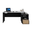 Ver imagem 5 de Escrivaninha Mesa de Escritório 172cm 2 Gavetas Multimóveis Cr25309 Cinza Preto