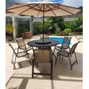 Ver imagem 6 de Mesa de Alumínio 1,40 Giratória + 6 Cadeiras Piscina Jardim