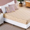 Ver imagem 2 de Jogo de Cama Lençol Dallas Casal Padrão Microfibra 3 Peças - Rosê Lavanda Floral