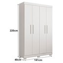 Ver imagem 7 de Guarda Roupa Florida com Gaveteiro Soft e Berço Americano Soft Branco Acetinado Colchão Ortobom - Ti