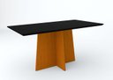 Ver imagem 3 de Conjunto Mesa Ana 160cm com 6 Cadeiras Isabela - Ipê / Preto / Wd22