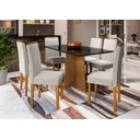 Ver imagem 2 de Conjunto Mesa Ana 160cm com 6 Cadeiras Isabela - Ipê / Preto / Wd22