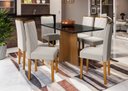 Ver imagem 2 de Conjunto Mesa Ana 160cm com 6 Cadeiras Isabela - Ipê / Preto / Wd22