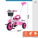 Ver imagem 2 de Triciclo Infantil com Empurrador Crianças 3 Rodas Pedal Flex Rosa - Baby Style