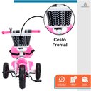 Ver imagem 7 de Triciclo Infantil com Empurrador Crianças 3 Rodas Pedal Flex Rosa - Baby Style