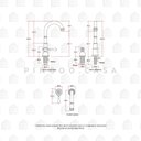 Ver imagem 6 de Torneira Para Banheiro Misturador Duplo Comando Sincorá Pingoo.casa - Prata