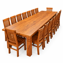 Ver imagem 3 de Conjunto Sala de Jantar Mesa 4m com 16 Cadeiras Madeira Maciça de Demolição Made Wood