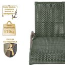 Ver imagem 4 de 02 Espreguiçadeiras Reclinável Catar Marrom Corda Náutica Verde