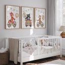 Ver imagem 2 de Kit 3 Quadros Decorativos Infantil - Passeio da Diversao NO2 - 40x60 - Moldura Madeira