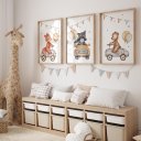 Ver imagem 3 de Kit 3 Quadros Decorativos Infantil - Passeio da Diversao NO2 - 40x60 - Moldura Madeira