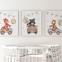 Ver imagem 4 de Kit 3 Quadros Decorativos Infantil - Passeio da Diversao NO2 - 40x60 - Moldura Madeira
