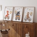 Ver imagem 1 de Kit 3 Quadros Decorativos Infantil - Passeio da Diversao NO2 - 40x60 - Moldura Madeira
