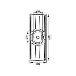 Pia de Cozinha em Aço Inox de 150cmx53cm Concretada com Válvula Inox 3.1/2 Pino Plus 30 - 6