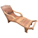 Ver imagem 4 de Espreguiçadeira Grande Moderna de Madeira Demolição Rústica Libertas Rosas Artesanato