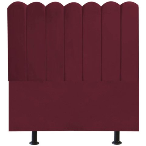 Cabeceira Nuvem Cama Box Casal 140 cm Alanis Suede Bordô