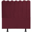 Ver imagem 1 de Cabeceira Nuvem Cama Box Casal 140 cm Alanis Suede Bordô
