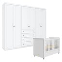 Ver imagem 5 de Berço Tutto New e Guarda Roupa Mississipi Ambiente 6 Portas Branco Fosco - Matic