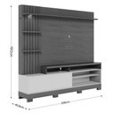 Ver imagem 5 de Estante Home Theater Maceió Freijó/off White para Tv até 65” com Pés - Colibri