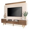 Estante Home Theater Nobre Off White Castanho e Aparador Infinity Off White– Hb Móveis - 2