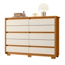 Ver imagem 3 de Cômoda 10 Gavetas 151cm x 109cm Duetto Marrom/Cinamomo/Off White