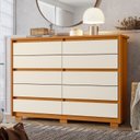 Ver imagem 1 de Cômoda 10 Gavetas 151cm x 109cm Duetto Marrom/Cinamomo/Off White