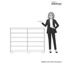 Ver imagem 5 de Cômoda 10 Gavetas 151cm x 109cm Duetto Marrom/Cinamomo/Off White