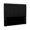 Ver imagem 1 de Cabeceira Casal Anya para Cama Box 140cm Estofada Suede Preto Loja Sheep