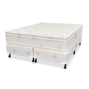 Cama Box + Colchão Castor Queen Hotel Collection Fire Retardant Double Face Pocket 158x198x60cm